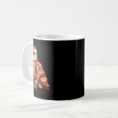 Launiger Patchwork-Owl mit Herzen-Muster Kaffeetasse (Vorderseite Links)