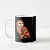 Launiger Patchwork-Owl mit Herzen-Muster Kaffeetasse (Links)