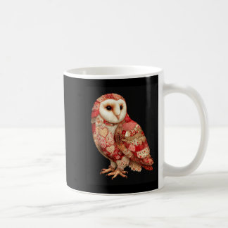 Launiger Patchwork-Owl mit Herzen-Muster Kaffeetasse