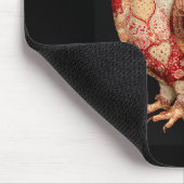 Launiger Patchwork-Owl mit Herzen-Muster  Mousepad (Ecke)