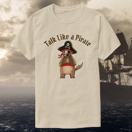 Launiger Piratenhund-Charakter Unisex T-Shirt