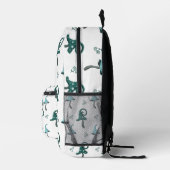 Launiger Rucksack mit Blauem Pilzmuster (Rechts)