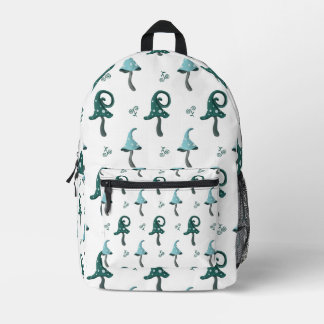 Launiger Rucksack mit Blauem Pilzmuster