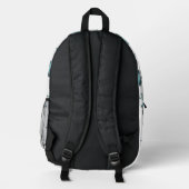 Launiger Rucksack mit Blauem Pilzmuster (Rückseite)