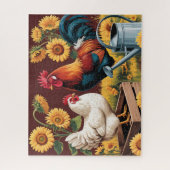 Launiger Sonnenblumenhahn Puzzle (Vertikal)