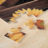 Launiger Sonnenblumenhahn Puzzle (Seite)