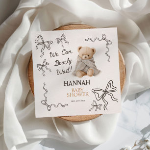 Launiger Teddy-Bär-Baby-Party Serviette