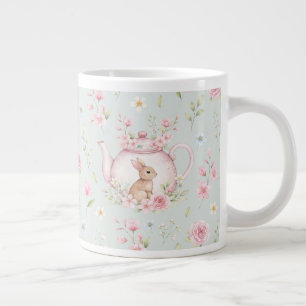 Launiger Teekannen-Hase Frühlingsblumen  Jumbo-Tasse