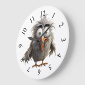 Launiger Vogel Große Wanduhr (Winkel)