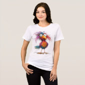 Launiger Vogel Tri-Blend Shirt (Vorderseite voll)