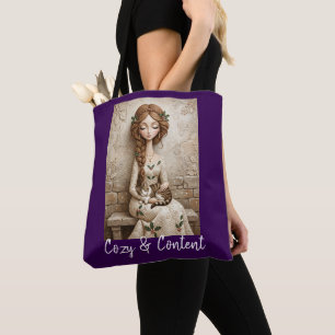 Launiger Weihnachtskatzen-Winterjungfrau-Kunst-Tot Tasche