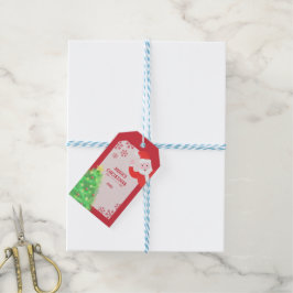 Launiger Weihnachtsmann Tannenbaum Frohe Weihnacht Geschenkanhänger
