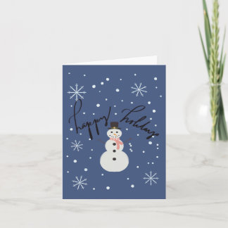 Launiger Winter-Schneemann Feiertagskarte