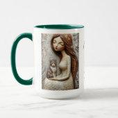 Launiger Winterkatzen-Fee-Mug Tasse (Links)