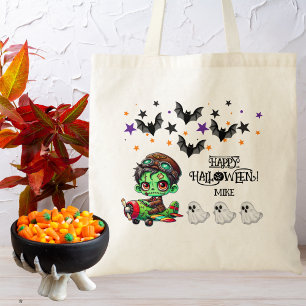 Launiger Zombie-Pilot-Flugzeug-Kinder-Halloween Tragetasche