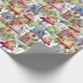Launiges Pilzhaus-Muster (1) Geschenkpapier (Ecke)