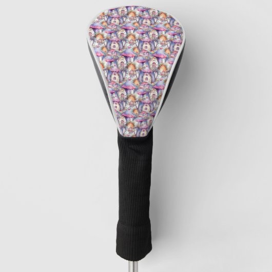 Launiges Pilzhaus-Muster (2) Golf Headcover (Vorderseite)