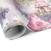 Launiges Pilzhaus-Muster (4) Geschenkpapier (Rolleneckpunkt)