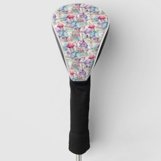 Launiges Pilzhaus-Muster (6) Golf Headcover (Vorderseite)