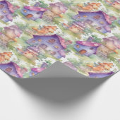 Launiges Pilzhaus-Muster (7) Geschenkpapier (Ecke)