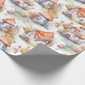 Launiges Pilzhaus-Muster (9) Geschenkpapier (Ecke)