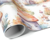 Launiges Pilzhaus-Muster (9) Geschenkpapier (Rolleneckpunkt)