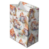 Launiges Pilzhaus-Muster (9) Mittlere Geschenktüte (Rückseite Schrägansicht)