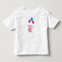 Launiges rosa Schwein mit Ballons