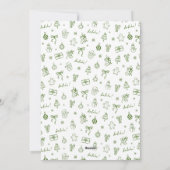 Launisch Handgezeichnete Kritzelei Grün Feiertagskarte (Rückseite)