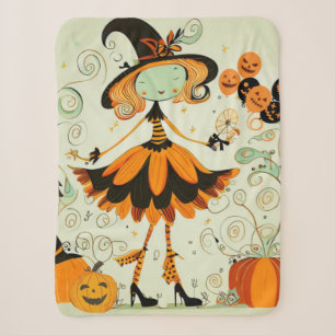 launisch/Hexe/Kürbis/Herbst Sherpadecke
