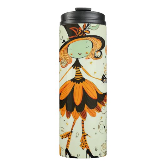launisch/Hexe/Kürbis/Herbst Thermosbecher (Vorderseite)