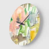 Launisch im Garten II Große Wanduhr (Winkel)