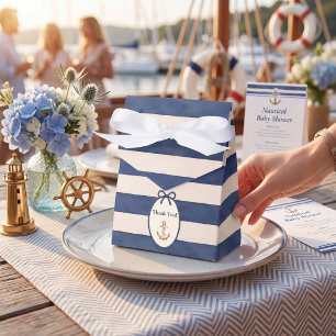 Launische Anker-Navy-Blue-Streifen-Geschenkbox Geschenkschachtel