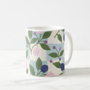Launische Blaubeeren-Garten-Blumen-Tasse Kaffeetasse