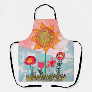 Launische Blumen-All-Over-Print-Schürze Schürze