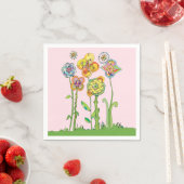 Launische Blumen Serviette (Beispiel)
