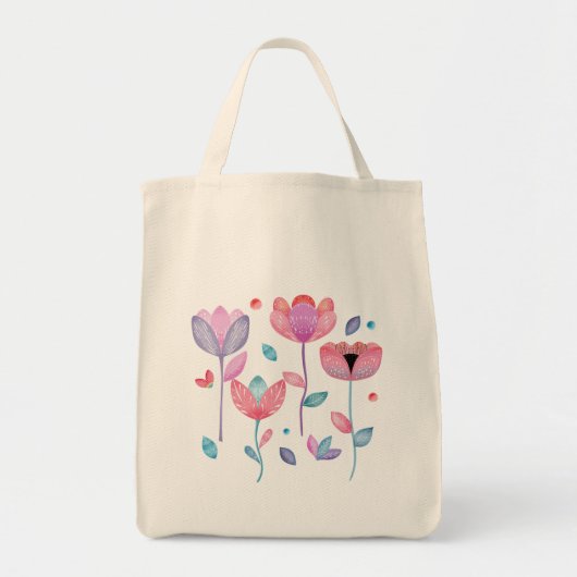 Launische Blumen Tragetasche (Vorne)