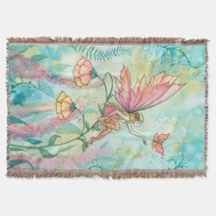 Launische Blumenfee Fantasy-Kunst Decke