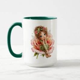 Launische Blumenfee Mädchen Cottagecore Kunst Tasse
