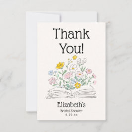 Launische Blumige Hochzeitsdusche "Ein Neues Kapit Dankeskarte