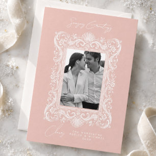 Launische Blush-Pink Fröhliche Weihnachten Familie