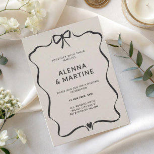 Launische Bogen-Romanze Hochzeitseinladung Einladung