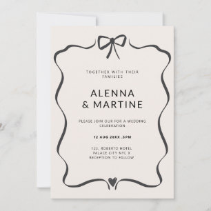 Launische Bogen-Romanze Hochzeitseinladung Einladung