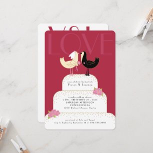 Launische Brautpaar-Hochzeitstorte Brautpaar-Dusch Einladung