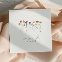 Launische Bunte Wildblumen | Hochzeitsservietten