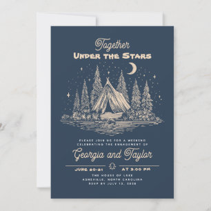 Launische Camping-Hochzeit-Verlobungsparty unter d Einladung