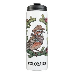 Launische Colorado-Lark-Bunting-Vogel Thermosbecher