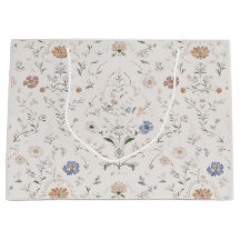 Launische Cottagecore-Beige-Wasserfarben-Blumen