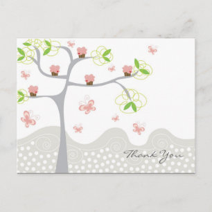 Launische Cupcakes Baum Schmetterlinge Süßer Gebur Postkarte