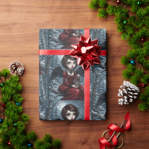 Launische dunkle Fee Festlicher Winter Geschenkpapier